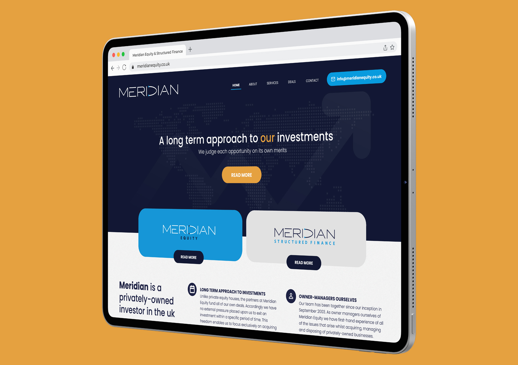 Financial services website design