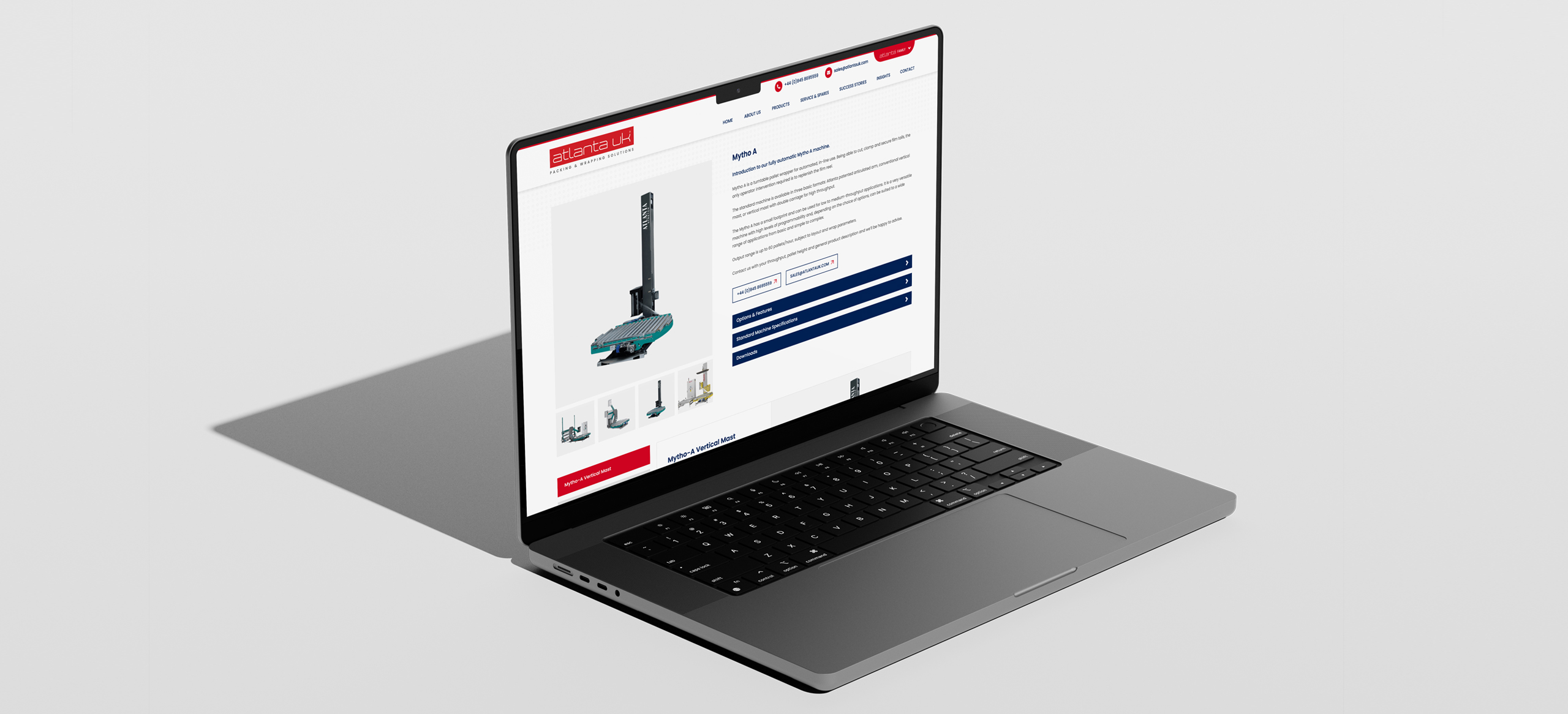 Machinery website design