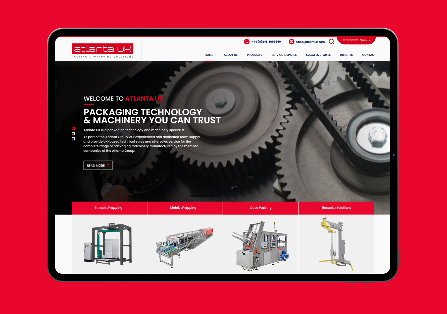 Machinery website design